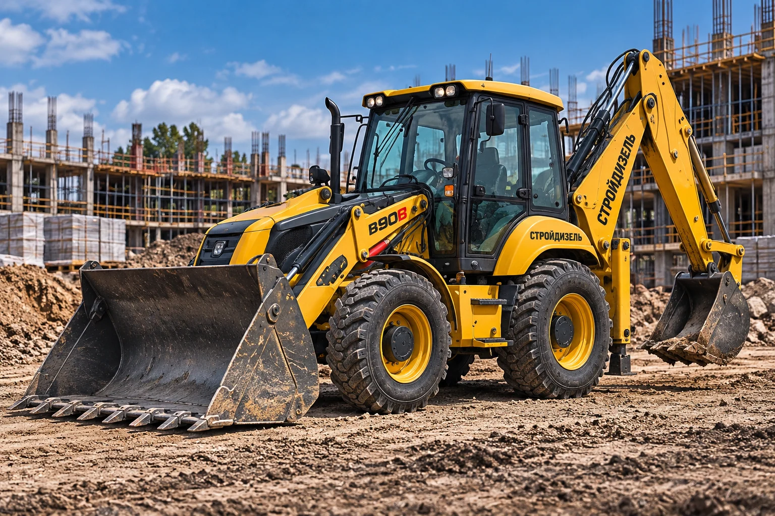 NEW HOLLAND B90B-4PT — фирменная AI-визуализация